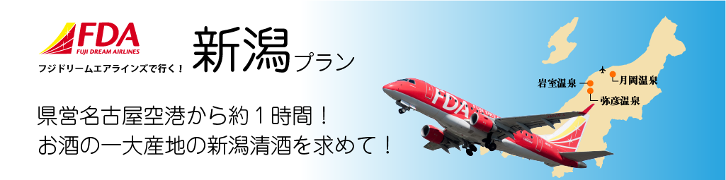 県営名古屋空港から約一時間！お酒の一大産地の新潟清酒を求めて